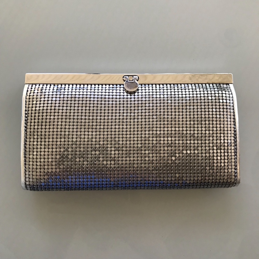 bebe Silver Clutch